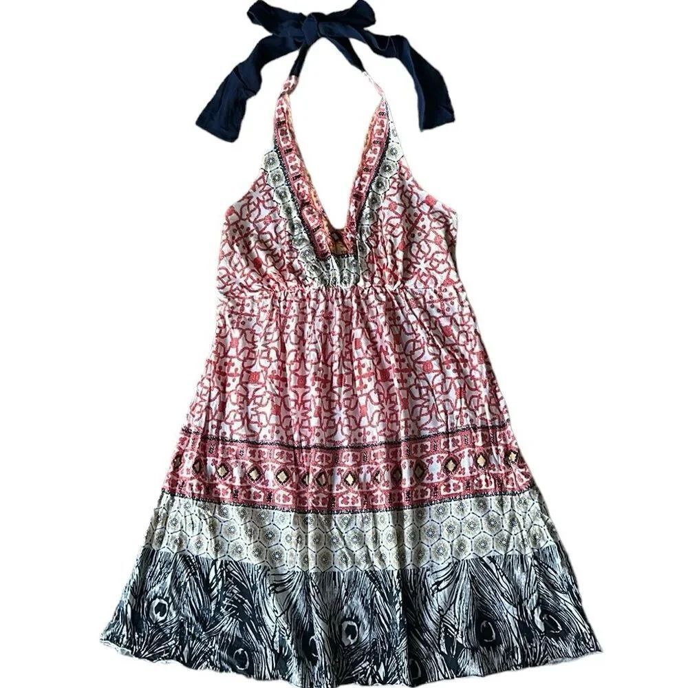 🔥Language Los Angeles Bohemian Halter Dress!